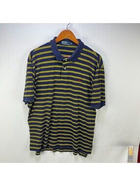 Vintage Polo Ralph Lauren Navy Horizontal Stripe Polo XL
